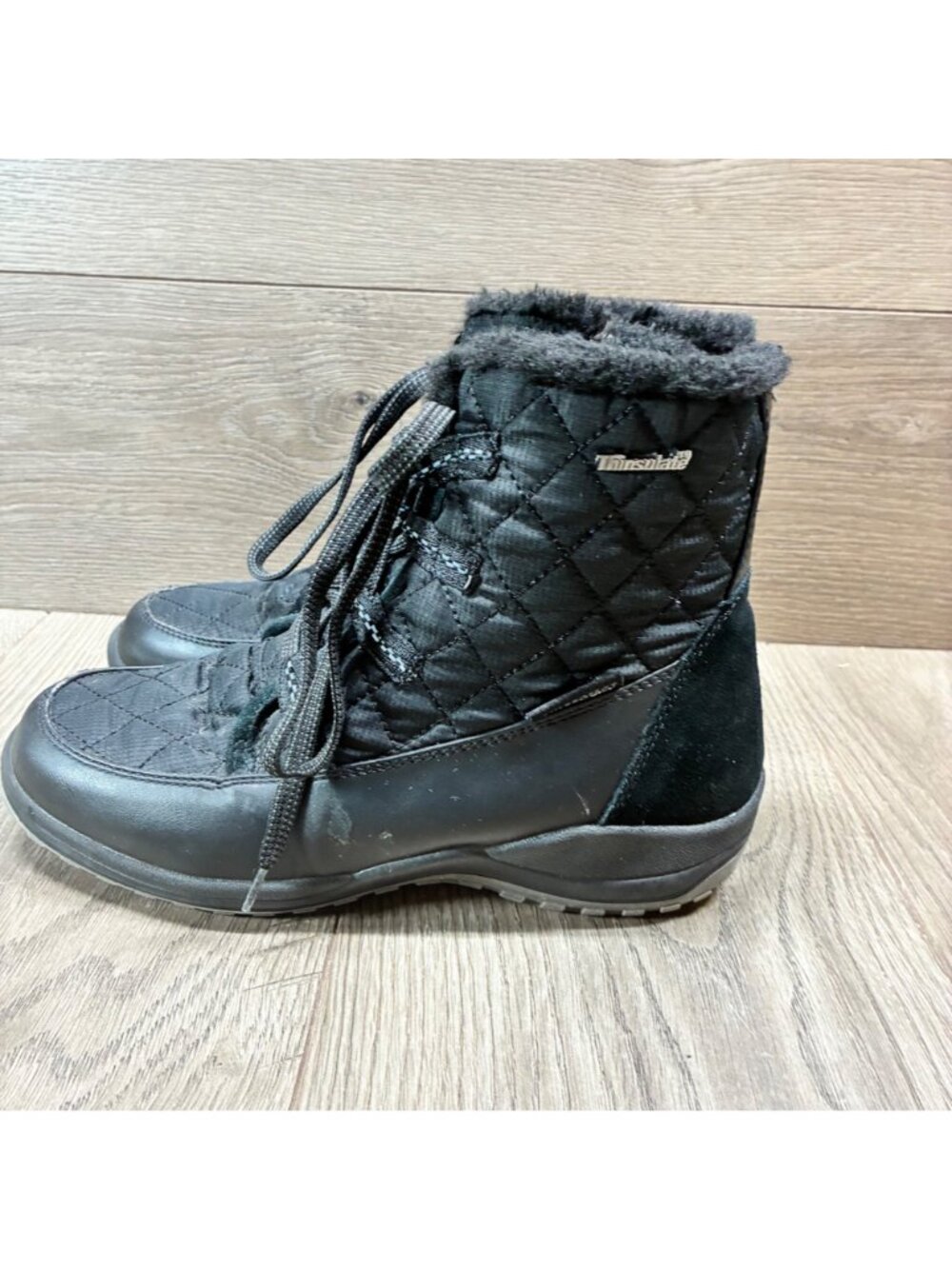 Blondo Sport Women’s Waterproof Quilted Winter Boots Black Fur Lined Size 8M - Picture 2 of 7